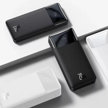Powerbanka s rychlým nabíjením Baseus Bipow 10000mAh 20W bílá (Overseas Edition) USB-A - Micro USB kabel 0,25m bílý (PPBD050502)