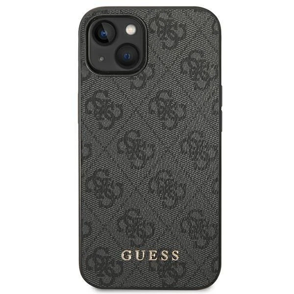 Чохол Guess Do iPhone 14 6.1" Szary/Grey Hard Case 4G Metal Gold Logo
