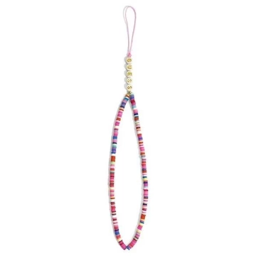 Кулон Guess GUSTGMPP Phone Strap різнокольоровий рожевий Heishi Beads