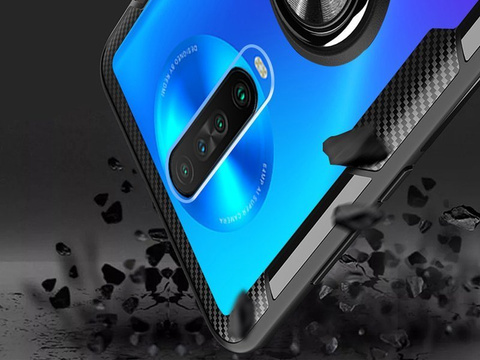 Etui Alogy Ring Holder Clear Armor do Xiaomi Redmi K30/Poco X2 czarne