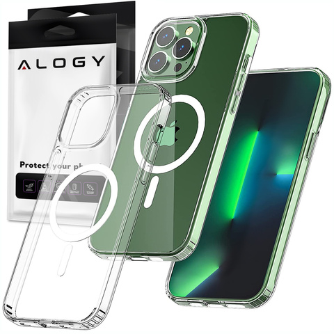 Puzdro MagSafe Ultra Slim Mag Alogy Qi Case pre Apple iPhone 13 Pro Max Transparent