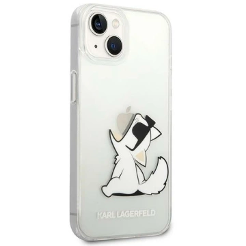 Ochranné pouzdro na telefon Karl Lagerfeld KLHCP14MCFNRC pro Apple iPhone 14 Plus 6,7" pevné pouzdro průhledné/průhledné Choupette Fun