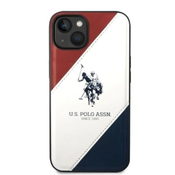 US Polo Tricolor Embossed iPhone 14 Plus 6,7" pouzdro na telefon bílé/bílé