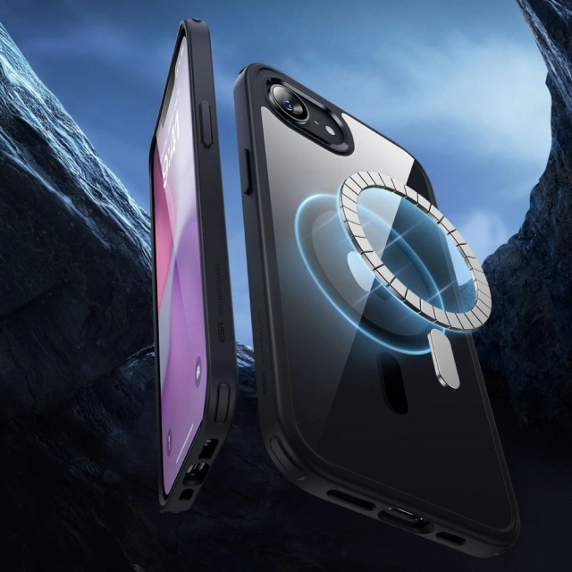 Чохол для iPhone 16e ESR Classic Hybrid HaloLock MagSafe Clear/Black
