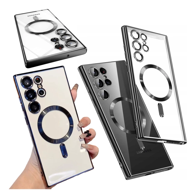 Etui do Samsung Galaxy S25 Ultra Alogy LuxeShield™️ Glamour Luxury Ring obudowa z osłoną aparatów Czarne