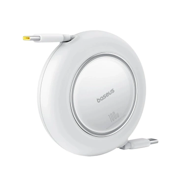 Kabel Baseus Free2Pull Mini 100W USB-C – USB-C 2m Biały