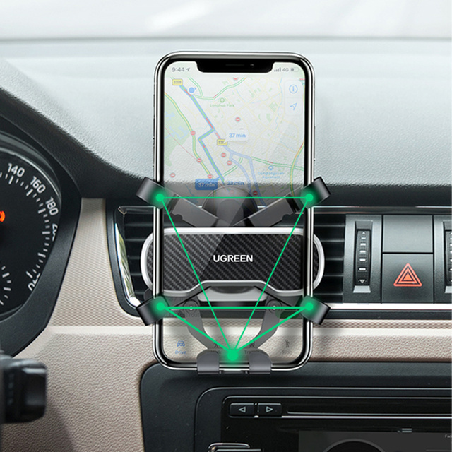 Gravitational car holder UGREEN LP228 for a checkered phone Black