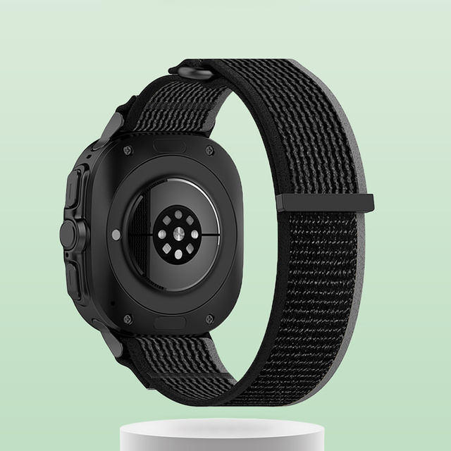 Pásek na chytré hodinky Nylonový pásek na hodinky pro Samsung Galaxy Watch Ultra 47 mm černý