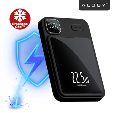 PowerBank Alogy MagCharge 22,5W PD20W PowerDelivery rychlé nabíjení 10000mAh bezdrátové pro MagSafe Black