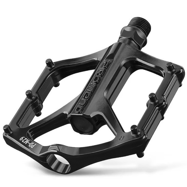 Pedały rowerowe platformowe MTB – aluminiowe, lekkie i wytrzymałe, 9/16”, szeroka platforma, antypoślizgowe piny – RideForce™ Czarne