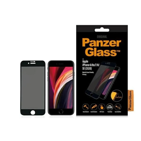Загартоване скло для iPhone SE 2022 PanzerGlass із фільтром конфіденційності, підходить для чохлів