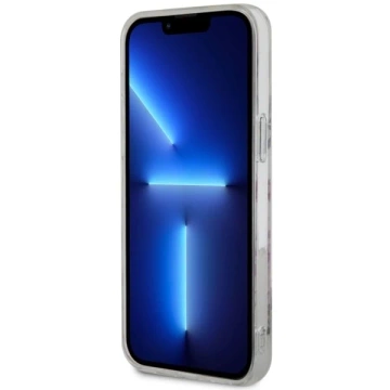 Sada na telefon Guess GUHMP14XHCFWST do Apple iPhone 14 Pro Max 6,7" průhledné pevné pouzdro Flower MagSafe