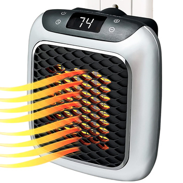 Výkonný mini elektrický ohřívač Farelka ventilátorový ohřívač pro zásuvkový kontakt Pilot 800W ohřívač ohřívač EU Alogy šedá