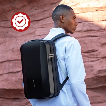 Mark Ryden 17.3" Laptop Backpack, USB Charging, Waterproof, Spacious and Practical, 180° Opening, Anti-Theft with TSA Lock and Suitcase Strap, 46x31x9 cm - Black