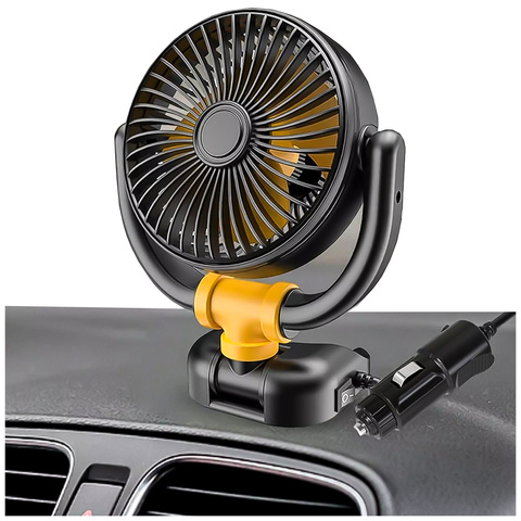 Malý ventilátor Mini ventilátor do auta pro kokpit Palubní deska Zapalovač cigaret pro auto 12V Quiet Alogy Car Black