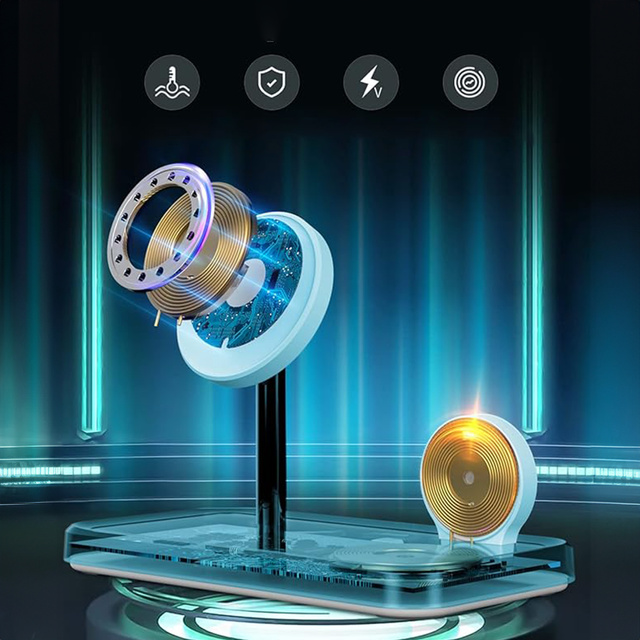 TECH-PROTECT QI15W-A22 3V1 MAGNETICKÁ BEZDRÔTOVÁ NABÍJAČKA MAGSAFE BIELA