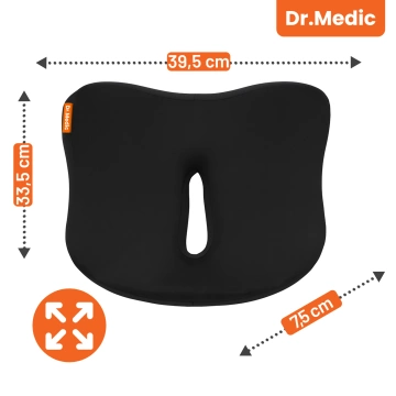 DR.MEDIC SeatRest™ Ergonomisches Bürokissen für Autositze, Steißbeinstütze, für Bürostühle, Autositze