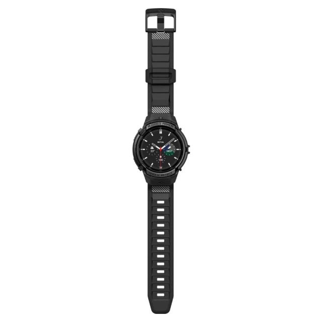 Etui Spigen Rugged Armor „Pro“ für Samsung Galaxy Watch 6 Classic (47 mm) schwarz