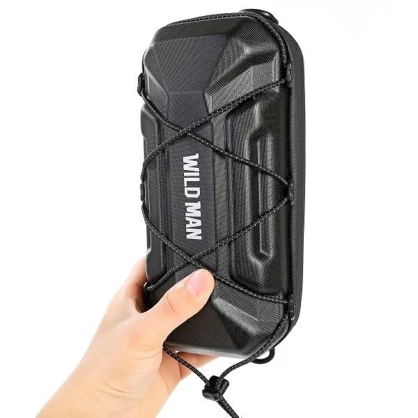 Wildman XT17 1L Vorbau-Fahrradtasche, PU, EVA, wasserdicht, Schwarz