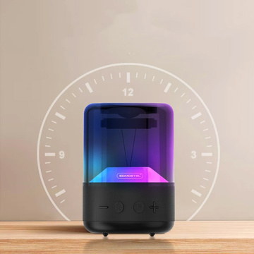 Bezdrátový přenosný reproduktor Somostel Bluetooth BT 5.0 H210 LED RGB AUX TF černý