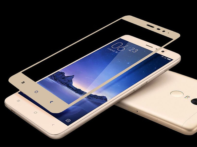 Загартоване скло на весь екран Xiaomi Redmi Note 3/3 Pro чорне