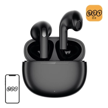 QCY T20 TWS Wireless Earphones (Black) - Bluetooth 5.3, ENC, IPX4