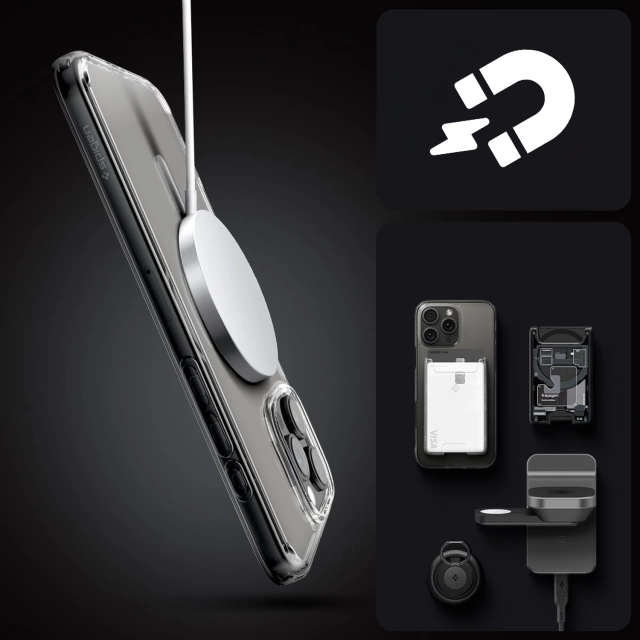 Spigen Ultra Hybrid Mag MagSafe Glass Case for Apple iPhone 16 Pro Case Graphite