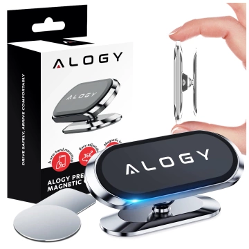 Alogy Universal-Auto-Magnethalterung für Telefon im Cockpit, für Armaturenbrett, Schwarz