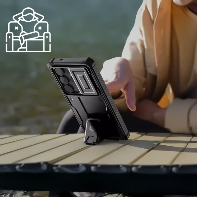 Samsung Galaxy S25 Ultra Hülle Schutzhülle Tech-Protect Kevlar Cam Schwarz