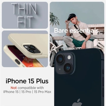 Pouzdro Spigen Thin Fit pro Apple iPhone 15 Plus - béžové