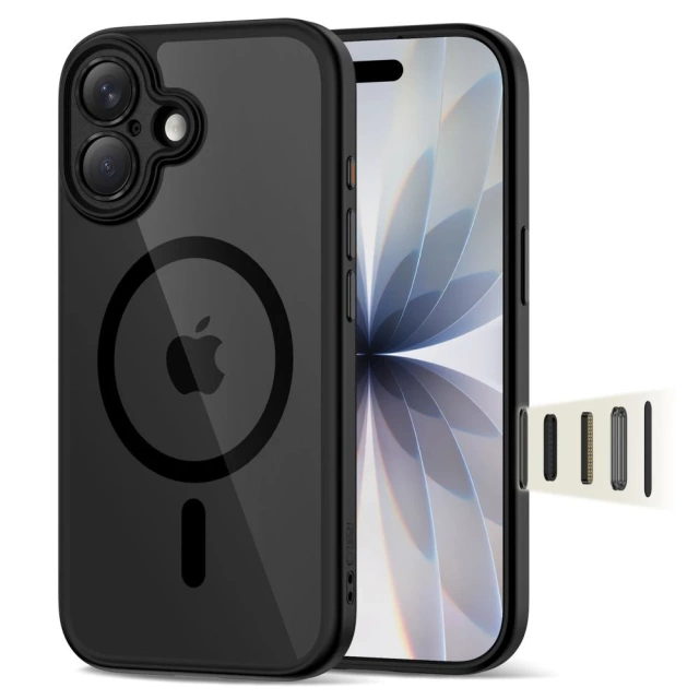 Etui Ochronne do iPhone 17 Tech-Protect MagPeak MagSafe CC Black/Clear