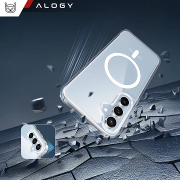 Puzdro pre Apple iPhone 16 Pro Max Alogy Anti-Shock Hybrid Case pre MagSafe Transparent