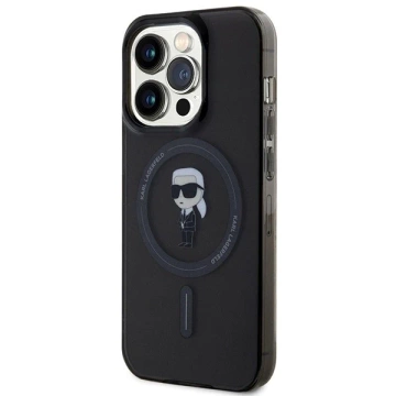 Karl Lagerfeld IML Ikonik MagSafe Hülle für iPhone 15 Pro Max – Schwarz