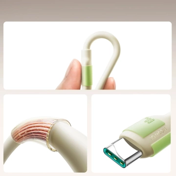Кабель Joyroom S-A53 60 Вт USB-C - USB-C 1,2 м, флуоресцентний бежевий