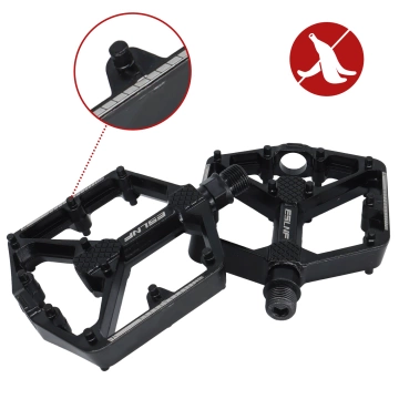 MTB-Plattformpedale aus Aluminium, 2er-Set, Aluminium Schwarz