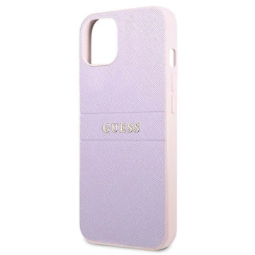 Etui Guess GUHCP13SPSASBPU do Apple iPhone 13 Mini 5,4" fioletowy/purple Saffiano Hot Stamp