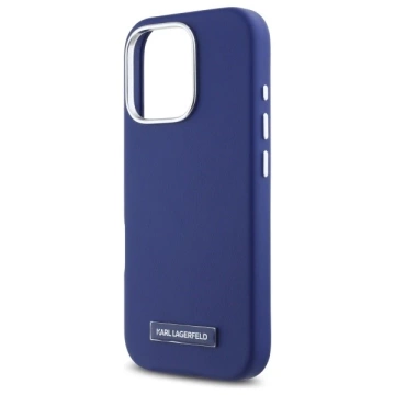 Чохол Karl Lagerfeld для iPhone 16 Pro Max 6.9" Blue MagSafe Hardcase FW Metal Plate