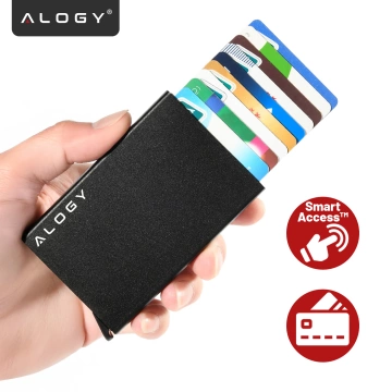 Alogy Anti-Theft Peňaženka RFID Smart Card držiak čierny