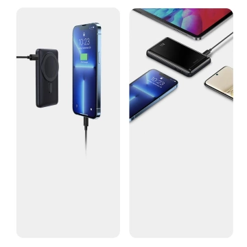 Baseus Magnetic Bracket 10000mAh 20W powerbank with MagSafe - blue USB-C cable 60W 0.5m