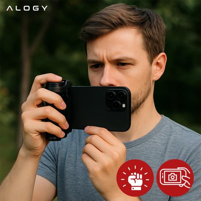 Selfie Stick Mini Tripod stabilny kompaktowy lekki Kijek do Selfie i Statyw Rozkładany 360° z Pilotem Bluetooth 10m, Stojak do Zdjęć i Nagrywania, Alogy FlexiShot™ Czarny