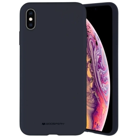 Etui na telefonMercury Silicone do iPhone Xs Max granatowy /navy