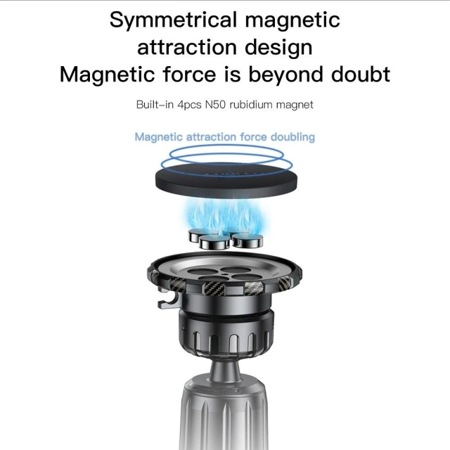 FORCELL F-GRIP MagElite držiak do auta magnetický do mriežky čierny