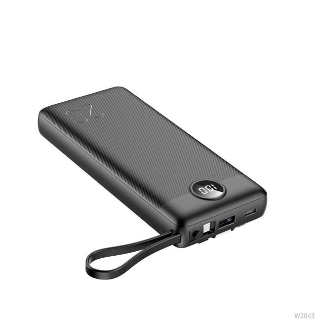 Powerbank Externá batéria (POWER BANK) VEGER C20 - 20 000mAh (Micro Type C Lightning 8-pin) čierna W2047