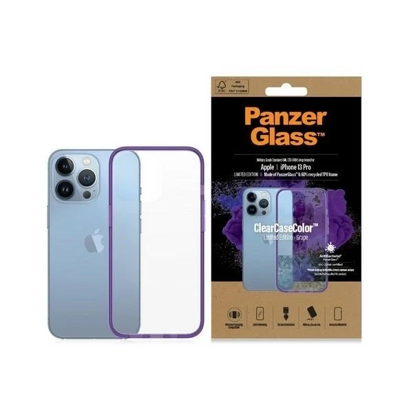 Kryt na iPhone 13 Pro PanzerGlass ClearCase Antibakteriálny, vojenskej kvality