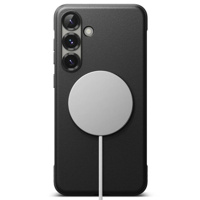 Pouzdro na Samsung Galaxy S25 Plus černé s magnetickým onyxovým kroužkem MagSafe.