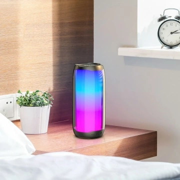 HOCO Głośnik Bluetooth HC8 Czarny Przenośny LED RGB 1800 mAh 10W