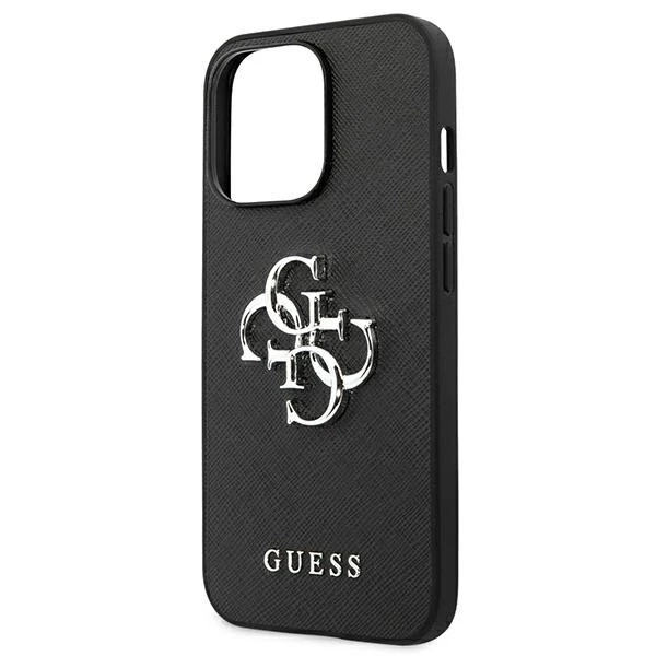 Чохол Etui Guess GUHCP13LSA4GSBK для iPhone 13 Pro/13 6,1" Hardcase Saffiano 4G Metal Logo