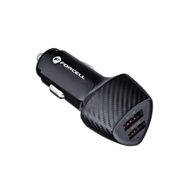 Forcell Carbon Car Charger QC 3.0 2xUSB 36W Black