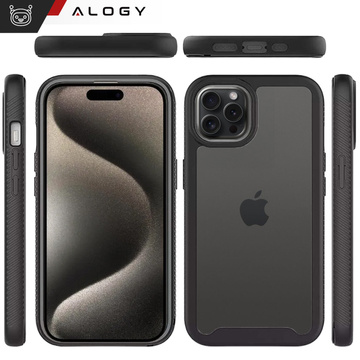 Чохол для iPhone 15 Pro Max броньована кришка гідрогелева плівка Case Defense 360 ​​​​Pro Alogy black