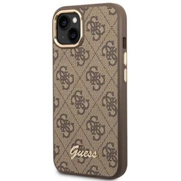 Etui Guess GUHCP14SHG4SHW до Apple iPhone 14 6,1" бронзовий/коричневий жорсткий чохол 4G Vintage Gold Logo